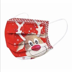 🔥Adult Christmas Disposable Face Mask Industrial 3Ply Ear Loop 10PC Xmas Mask🔥